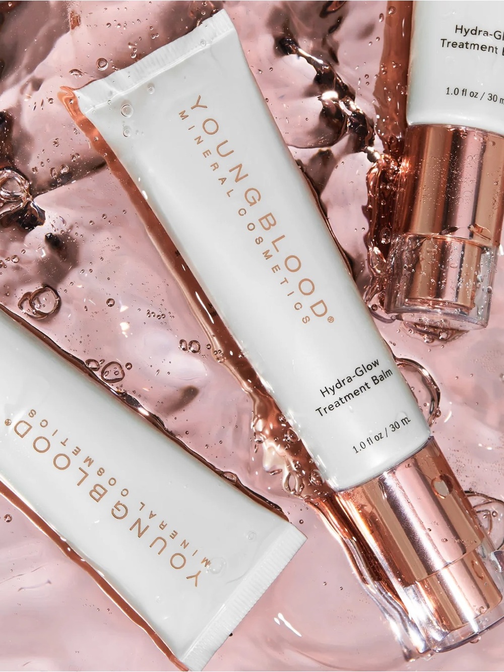 Youngblood Hydra-Glow Treatment Balm — White & Rose Gold